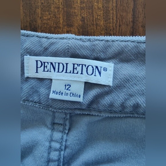 Pendleton Gray Straight Leg Corduroy Pants - Size 12 - Picture 8 of 9